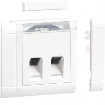 Hager Einbauset Daten 2 RJ45 Type 10 front vw