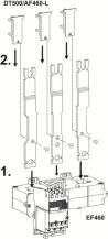 ABB DT500/AF460-L Montageset, lang, zur Montage von E500DU an AF400/AF460