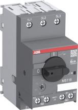 ABB MS116-10-HKF1-11 Motorschutzschalter 6.3 ... 10 A, mit frontseitigem Hilfsschalter 1S+1Ö