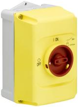 ABB IB132-Y Isolierstoffgehäuse rot/gelb, NOT-AUS, IP65, 3fach abschließbar