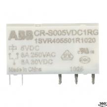 ABB CR-S005VDC1RG Steckbares Interface-Relais 1We, A1-A2=5VDC, Output=6A/250VAC vergold. Kontakte