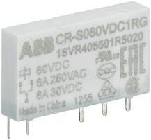 ABB CR-S048VDC1RG Steckbares Interface-Relais 1We, A1-A2=48VDC, Output=6A/250VAC vergoldete Kontakte