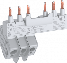 ABB PS1-2-1-65K 3-Phasen Sammelschiene 2x MS132-K + 1 seitl. Hilfsschalter, 65A