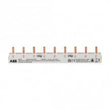ABB PS3/9 Phasenschiene 3-phasig, 9 Pins, 9 TE, 10 mm², nicht kürzbar Phasenfolge L1-L2-L3-L1-...