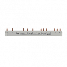 ABB PS3/12FIH Phasenschiene 3-phasig, 12 Pins, 10 mm², für FI mit HK Phasenfolge L1-L2-L3-N(frei)-H(frei)-L2-L3- L1-L2-…