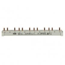 ABB PS3/12 Phasenschiene 3-phasig, 12 Pins, 12TE, 10mm², kürzbar, inkl. Endkappen Phasenfolge L1-L2-L3-L1-...