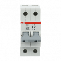 ABB E202/16G Trennschalter 2P, 16 A, Schaltgriff grau, Änderung Ursprung + Gebrauchskategorie