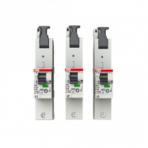 ABB S751-E25 Hauptleitungsschutzschalter SH-Schalter E-Charakteristik, 25kA, 25A, 1P, Set L1, L2, L3 1 Satz = 3 einzelne Pole L1, L2, L3