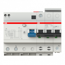 ABB DS252N-UC-K32/0.03 FI/LS-Kombination, Typ B, 10 kA, 2P/N-UC, K 32 A, 30 mA, allstromsensitiv, kurzzeitverzögert