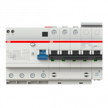 ABB DS254N-UC-K16/0.03 FI/LS-Kombination, Typ B, 10 kA, 4P/N-UC, K 16 A, 30 mA, allstromsensitiv, kurzzeitverzögert