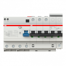 ABB DS254N-UC-K16/0.3 FI/LS-Kombin., Typ B, 10 kA, 4P/N-UC, K 16 A, 300 mA, allstromsensitiv, selektiv