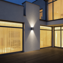 HELESTRA SIRI44-L A28442.93 LED Außenwandleuchte 15 W 850 lm 3000 K Warmweiß CRI 90–100 IP54 dimmbar Mattschwarz