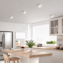 HELESTRA KARI LED Deckenleuchte 12 W 1030 lm 2700 K Warmweiß 120 mm Mattweiß teilsatiniertes Glas dimmbar