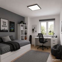 Helestra RACK LED-Deckenleuchte 21 W, 2900 K Warmweiß, 1800 lm, CRI 90–100, dimmbar, Mattschwarz, CASAMBI Smart