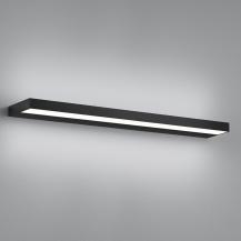 60cm Helestra SLATE LED Wandleuchte & Spiegelleuchte in matt Schwarz & Transparent satiniert