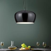 Opalglas Helestra VEDA LED Pendelleuchte in schwarz-matt