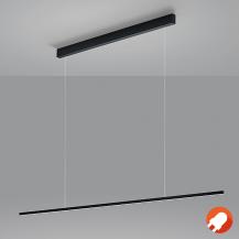 Helestra LOOPY Filigrane LED Balken Pendelleuchte in schwarz-matt satiniert 150cm