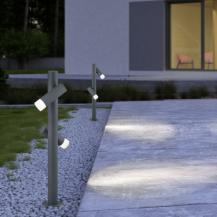 HELESTRA LOCI LED-Pollerleuchte Graphit 12 W 3000 K Warmweiß 780 lm IP65 schwenkbar