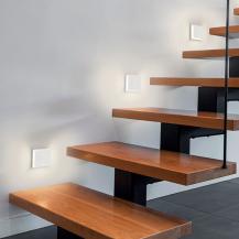 HELESTRA CANO Treppen LED-Wandeinbauleuchte 9,7 W 980 lm 2700 K Warmweiß Ra 90 230 V IP20 Mattweiß 62 mm Einbaubreite