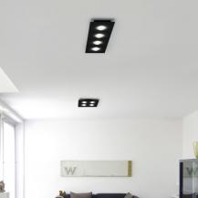 HELESTRA NOMI LED Deckenleuchte 28 W 3180 lm 2700 K Warmweiß 4-flammig dimmbar Schwarz