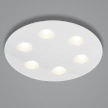 HELESTRA NOMI LED Deckenleuchte 36 W 4630 lm 2700 K Warmweiß 6-flammig dimmbar Weiß