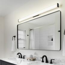 HELESTRA ALLA LED-Wandleuchte 24 W 1890 lm 3000/4000 K Warmweiß / /Neutralweiß Ra 90 230 V IP44 Mattschwarz 120 cm