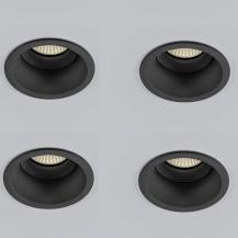 4er-Set HELESTRA NESO GU10 Deckeneinbauleuchte schwenkbar dimmbar Schwarz matt EinbauØ 75–82 mm