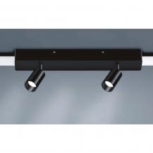 Helestra 2er LED Strahlermodul und Mittelgehäuse in mattschwarz dimmbar