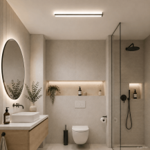 Helestra LOOM LED Wand-/Deckenleuchte 24W 3000–4000 K Warmweiß/Neutralweiß 2170 lm IP44 60 cm Mattschwarz
