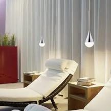 Helestra DUC 16/2630.04 LED-Pendelleuchte 9 W 2900 K Warmweiß, chrom, IP44, dimmbar