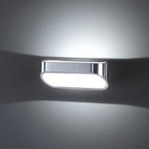 Helestra LED Wandleuchte ONNO in Aluminium poliert-mattweiß
