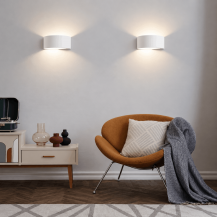 HELESTRA FOSCA LED Wandleuchte 9 W 580 lm 2700 K Warmweiß 160 mm Mattweiß indirektes Licht