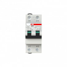 ABB DS202CR M B13 A300 FI/LS-Schalter 10 kA, 2P, Typ A, B13, 300 mA 2 Teilungseinheiten