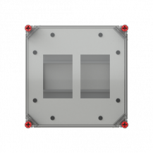 ABB VB33TDM2 Zählergehäuse für 2x eHZ VMS33 für 2x eHZ digitaler Zähler mit transparenten Deckel