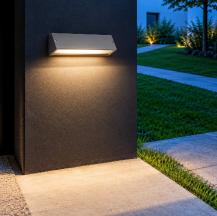 SLV 1003454 PEMA LED Außenwandleuchte grau mit umschaltbarer Farbtemperatur