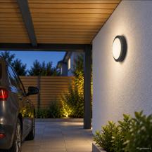 SLV 1007515 OUTDOOR BULKHEAD V 360 Sensor LED-Außenleuchte 20 W, 1750–1900 lm, 3000–6500 K, IP65, IK10