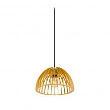 SLV 1008045 WUD, Pendelleuchte, E27, half round, offenes Kabelende, 1 x max. 60 W, natur