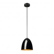SLV 1008129 PARA CONE 20, Pendelleuchte, Pendellänge 250 cm, E27, 1x max. 60 W, schwarz / gold