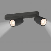 SLV 1008308 PURI 2.0 Tube 2x GU10 Wand- & Deckenaufbauleuchte asymmetrisch Schwarz – modernes Mix & Match Lichtsystem