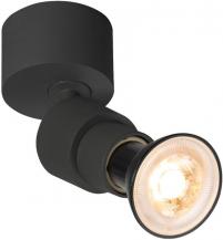SLV 1008229 PURI 2.0 Basic, Wand- und Deckenaufbauleuchte, rund, 1x max. 6 W GU10, schwarz