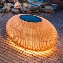 SLV 1008389 ADEGAN, Outdoor Stehleuchte, flat, Solar, 2200 K, IP65, braun