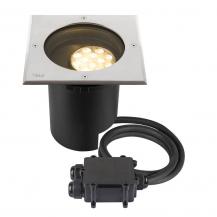 SLV 1009169 DASAR® L Bodeneinbauleuchte LED 3000K Edelstahl/Schwarz IP65/IP67 quadratisch DALI