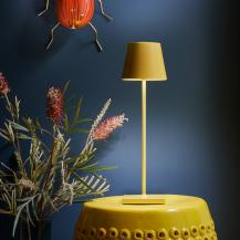 Sigor Akku-Tischleuchte Nuindie USB-C 380mm sonnengelb 2,2W FlexMood 2200K/2700K IP54 168/197lm Ra85