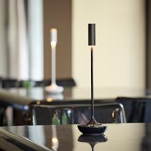 Sigor Akku-Tischleuchte Nucandle keramikschwarz 1,6W 2700K IP54