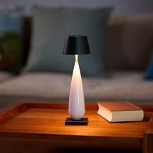 Akku-Tischleuchte Thala 220mm keramikweiß/schwarz 2,3W Flex-Mood 2200K/2700K IP65 Ra80 dimmbar