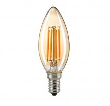 SIGOR LED Filament Kerzenlampe E14 4W 410lm 2500K Gold dimmbar ersetzt 36W