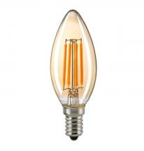SIGOR LED Filament Kerzenlampe E14 2,2W 220lm 2400K Gold dimmbar ersetzt 22W