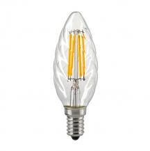 SIGOR LED Filament Kerzenlampe E14 4,5W 470lm 2700K gedreht klar dimmbar ersetzt 40W