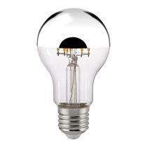 SIGOR LED Filament Lampe E27 7W 600lm 2700K Kopfverspiegelt Silber dimmbar ersetzt 50W
