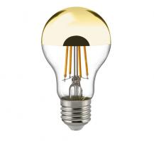 SIGOR LED Filament Lampe E27 7W 600lm 2700K Kopfverspiegelt Gold dimmbar ersetzt 50W